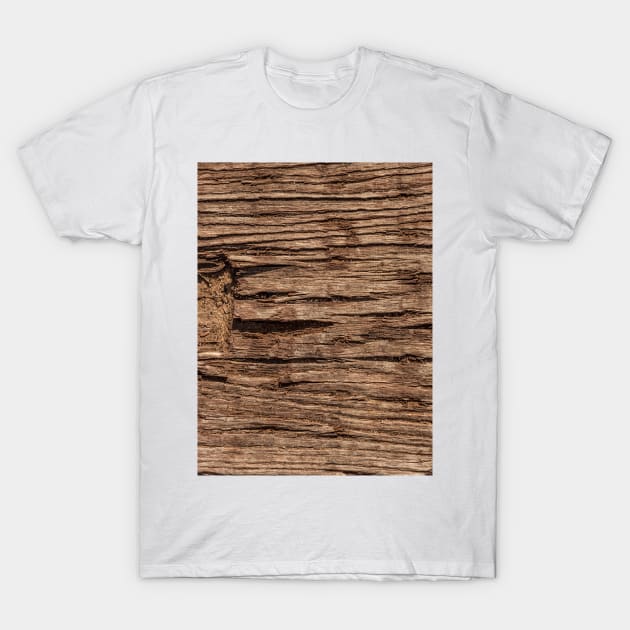 Rustic Country Barn Grain Wood Texture T-Shirt by UniqueMe